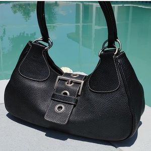Classic PRADA Vintage Black Pebble Leather Purse